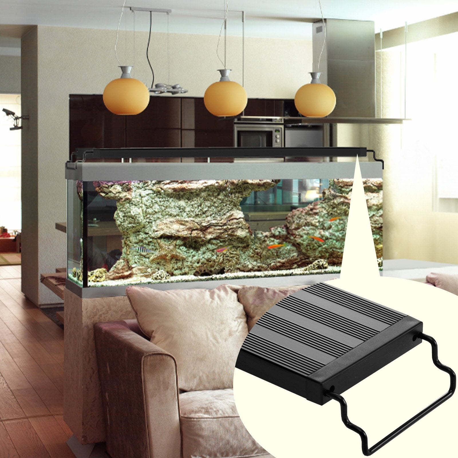 Aquarium Light 26W Full Spectrum Aquarium LED Lights for 36"-42" Fish Tank V952-SSSSZXD3642YE3XKLV3