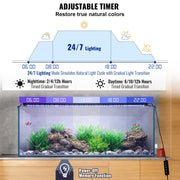 Aquarium Light, 48W Full Spectrum Fish Tank Light with 24/7 Natural Mode, Adjustable Timer & 5-Level V952-SSSSZXD4854Y78EVGV3