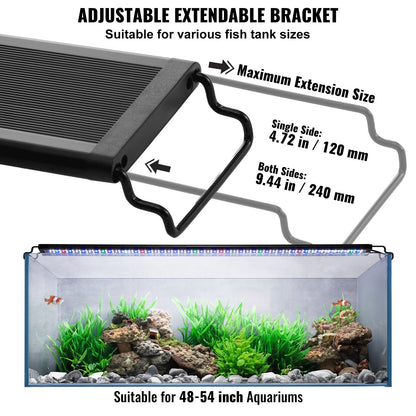 Aquarium Light, 48W Full Spectrum Fish Tank Light with 24/7 Natural Mode, Adjustable Timer & 5-Level V952-SSSSZXD4854Y78EVGV3