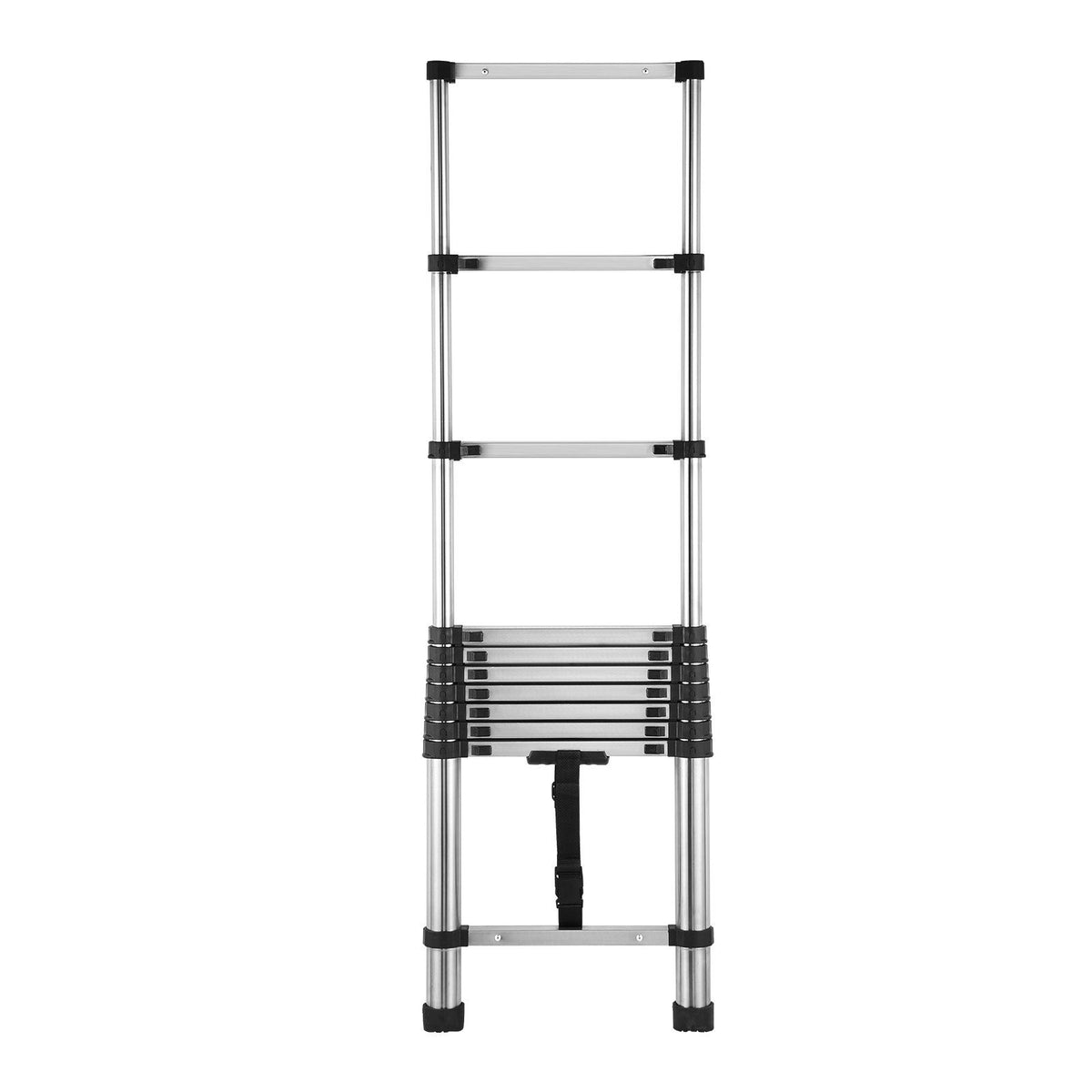 Telescoping Ladder, 2540mm Stainless Steel Lightweight Extension Ladder, Multi-Button Retraction Collapsible V952-SSTTNLSLK85F88IXYV0