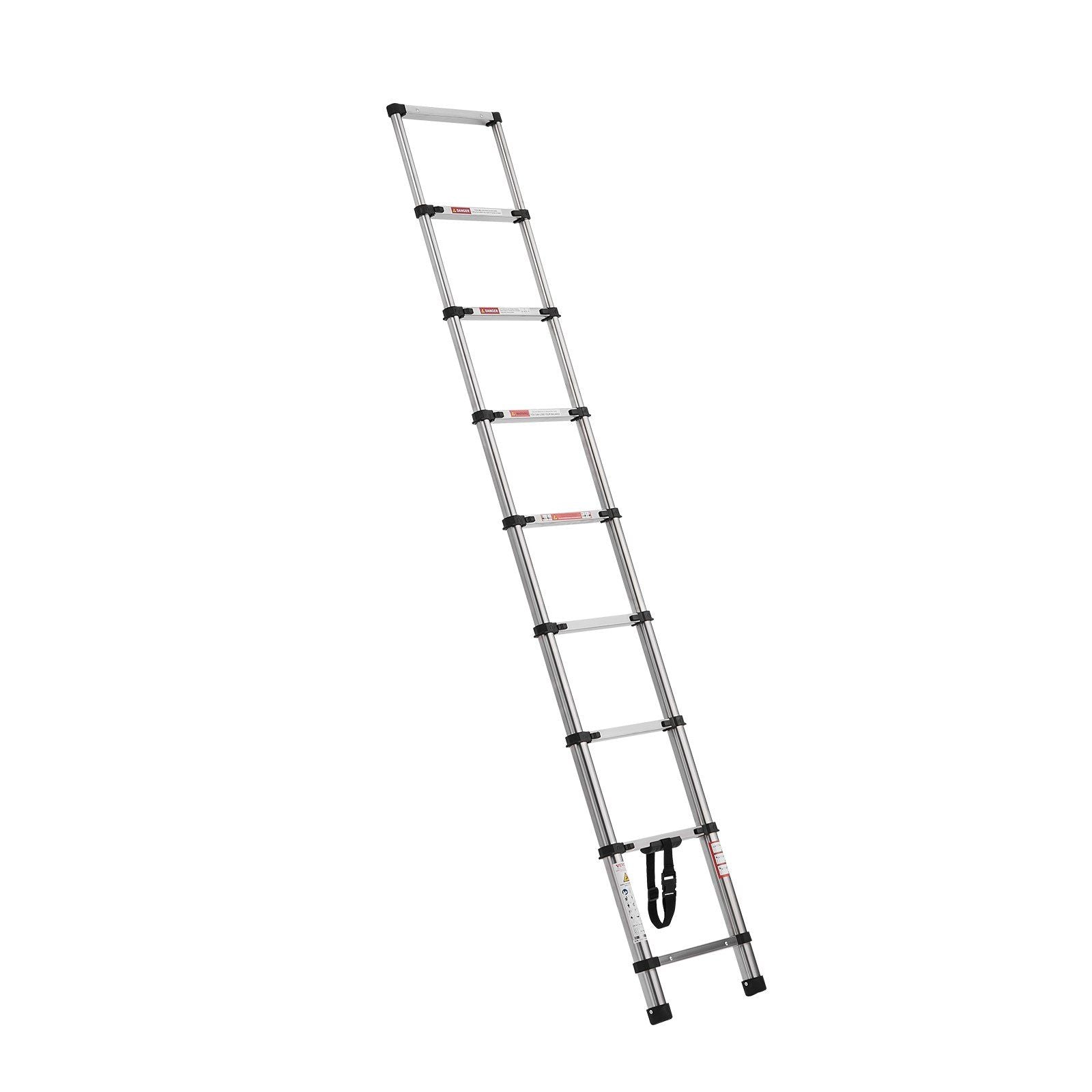 Telescoping Ladder, 2540mm Stainless Steel Lightweight Extension Ladder, Multi-Button Retraction Collapsible V952-SSTTNLSLK85F88IXYV0