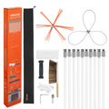 Chimney Sweep Kit, 10m Maximum Extendable Length Chimney Brush, Chimney Cleaner Sweeper with Dual Brush V952-SSTYCQSTJ33YU9QRM001V0