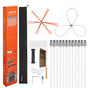 Chimney Sweep Kit, 12m Maximum Extendable Length Chimney Brush, Chimney Cleaner Sweeper with Dual Brush V952-SSTYCQSTJ39YVALXR001V0