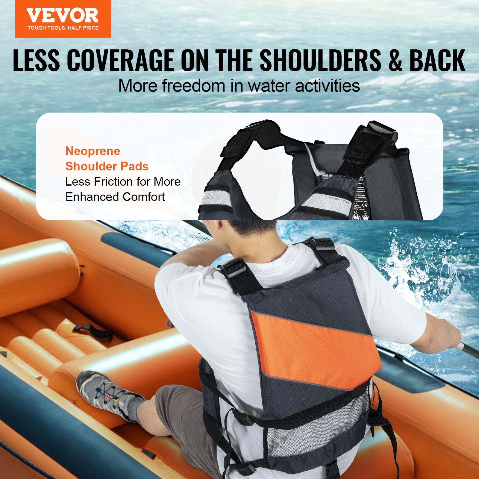Life Vest for Watersports (PFD), Life Jacket with Waterproof Nylon & 96N Buoyancy, Life Vest/Jacket for Any V952-SSYDJSYFPFTEKCOZ4V0