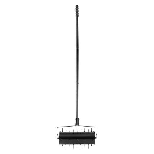 Rolling Lawn Aerator, 435mm Heavy-Duty Manual Rolling Aerator Lawn with Detachable Handle and 27 Iron Spikes, V952-STGSJCPQQ18I7QEX2V0