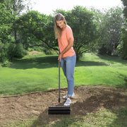 Rolling Lawn Aerator, 435mm Heavy-Duty Manual Rolling Aerator Lawn with Detachable Handle and 27 Iron Spikes, V952-STGSJCPQQ18I7QEX2V0