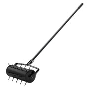 Rolling Lawn Aerator, 435mm Heavy-Duty Manual Rolling Aerator Lawn with Detachable Handle and 27 Iron Spikes, V952-STGSJCPQQ18I7QEX2V0