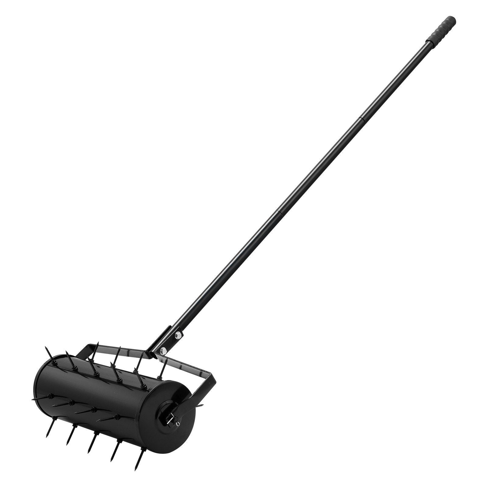Rolling Lawn Aerator, 435mm Heavy-Duty Manual Rolling Aerator Lawn with Detachable Handle and 27 Iron Spikes, V952-STGSJCPQQ18I7QEX2V0