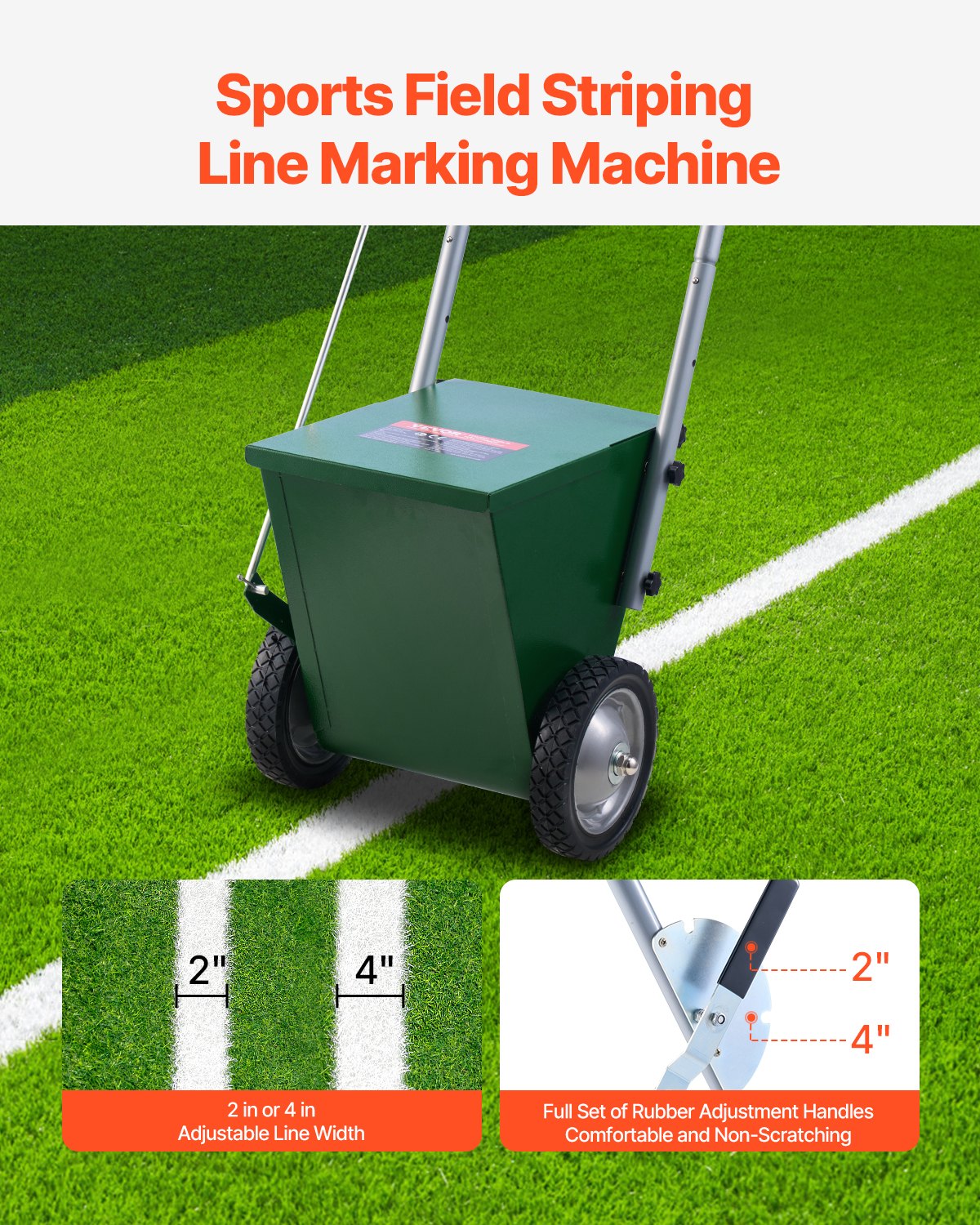 Dry Line Marker 2-Wheel 50 or 100 mm Lines Heavy Duty Steel Chalker 11.3kg V952-STHXJPFS2L253UB7PV0