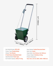 Dry Line Marker 2-Wheel 50 or 100 mm Lines Heavy Duty Steel Chalker 11.3kg V952-STHXJPFS2L253UB7PV0