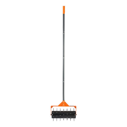 Rolling Lawn Aerator, 410mm Manual Push Aerator Roller with 42 Spikes & 60 in Long Handle, Fillable Drum for V952-STJCPQQGTS15QOZLO001V0