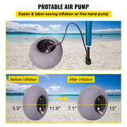 Balloon Beach Wheels Replacement Beach Tires 13" TPU 121 LBS Load Capacity V952-STLYCBDDWC12QYXY9V0