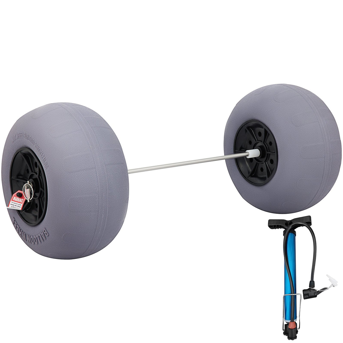Beach Balloon Wheels, 13" Sand Tires with 32" Stainless Steel Axle, TPU Cart Tires for Kayak Dolly, Canoe V952-STLYCDZCBDD124PPJV0