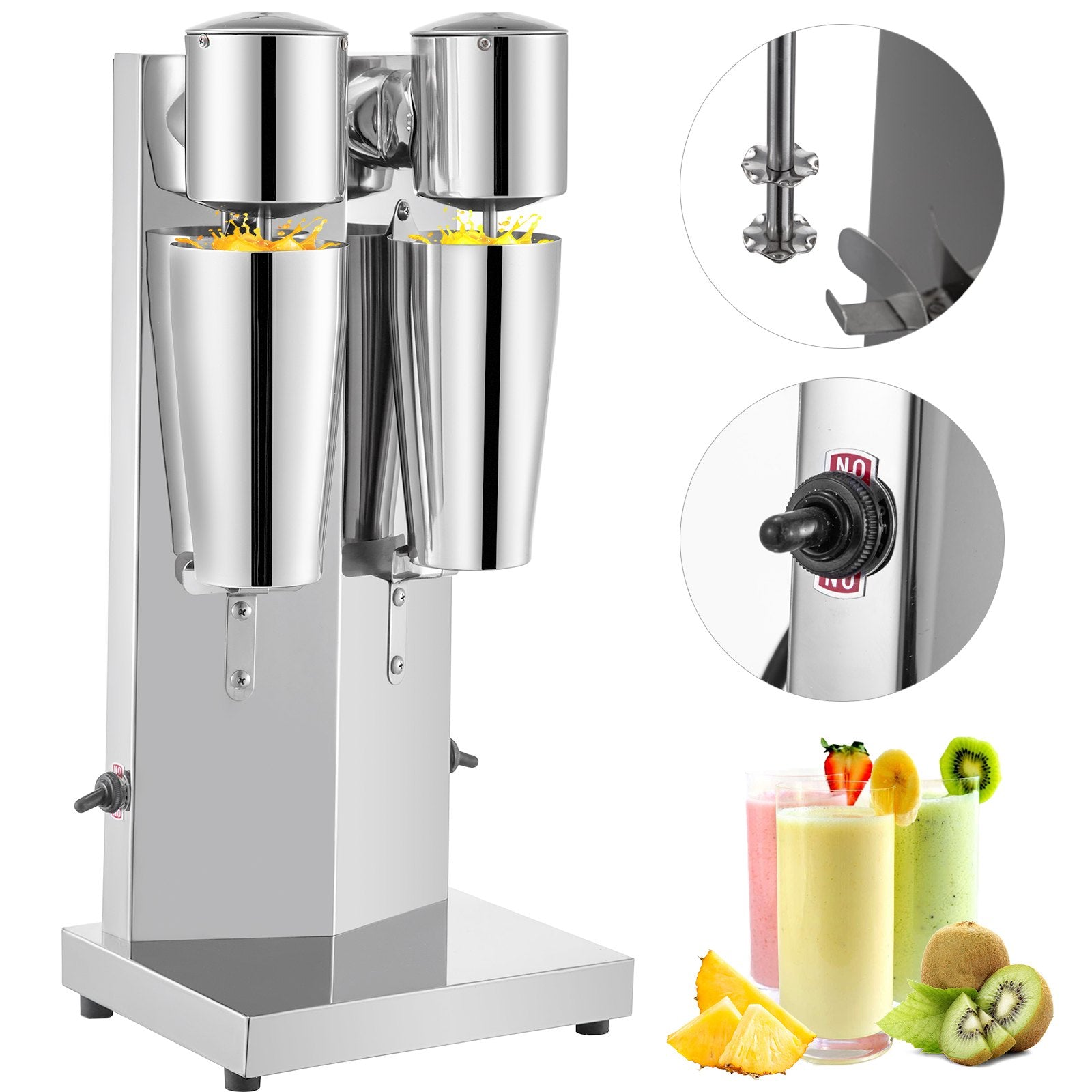 Commercial Milkshake Maker Machine Double Heads Thickshake Frother Stainless V952-STNXJPTYS00000001V3