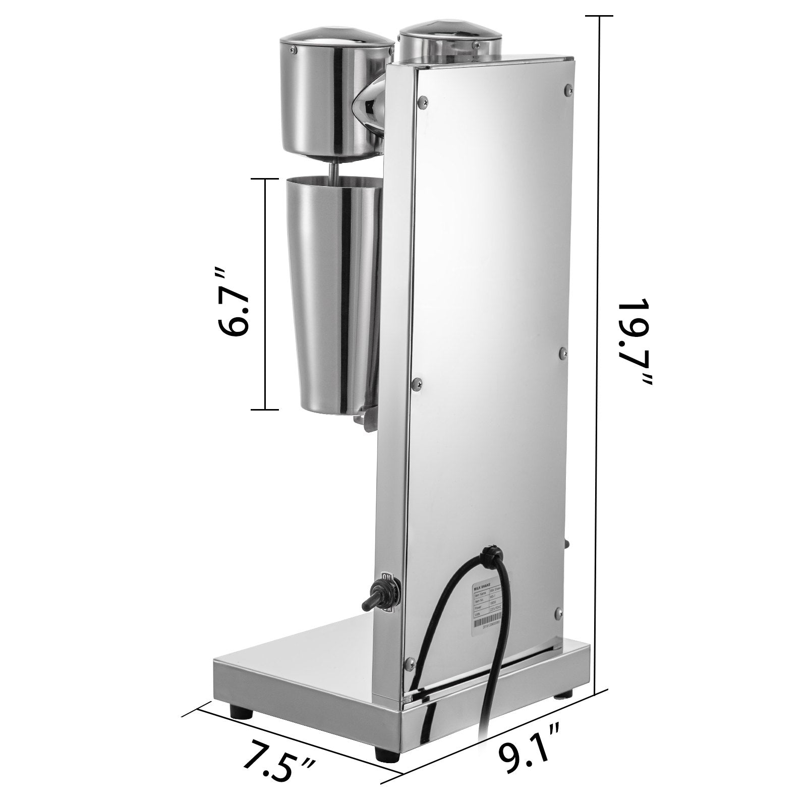 Commercial Milkshake Maker Machine Double Heads Thickshake Frother Stainless V952-STNXJPTYS00000001V3