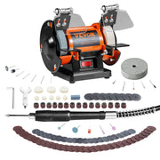 Jewelry Polisher, Bench Grinder Polishing & Buffing Machine, 3590RPM Bench Lathe Polisher with 1 Wool Wheel & V952-STPGJ32850RPMUEBNV3