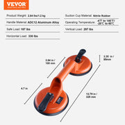 Glass Suction Cup, 119 mm 2 Pack 150 kg Load Capacity, Vacuum Suction Cup with Aluminum Handle, Heavy Duty V952-STXPJSSB2J47WWWF0V0