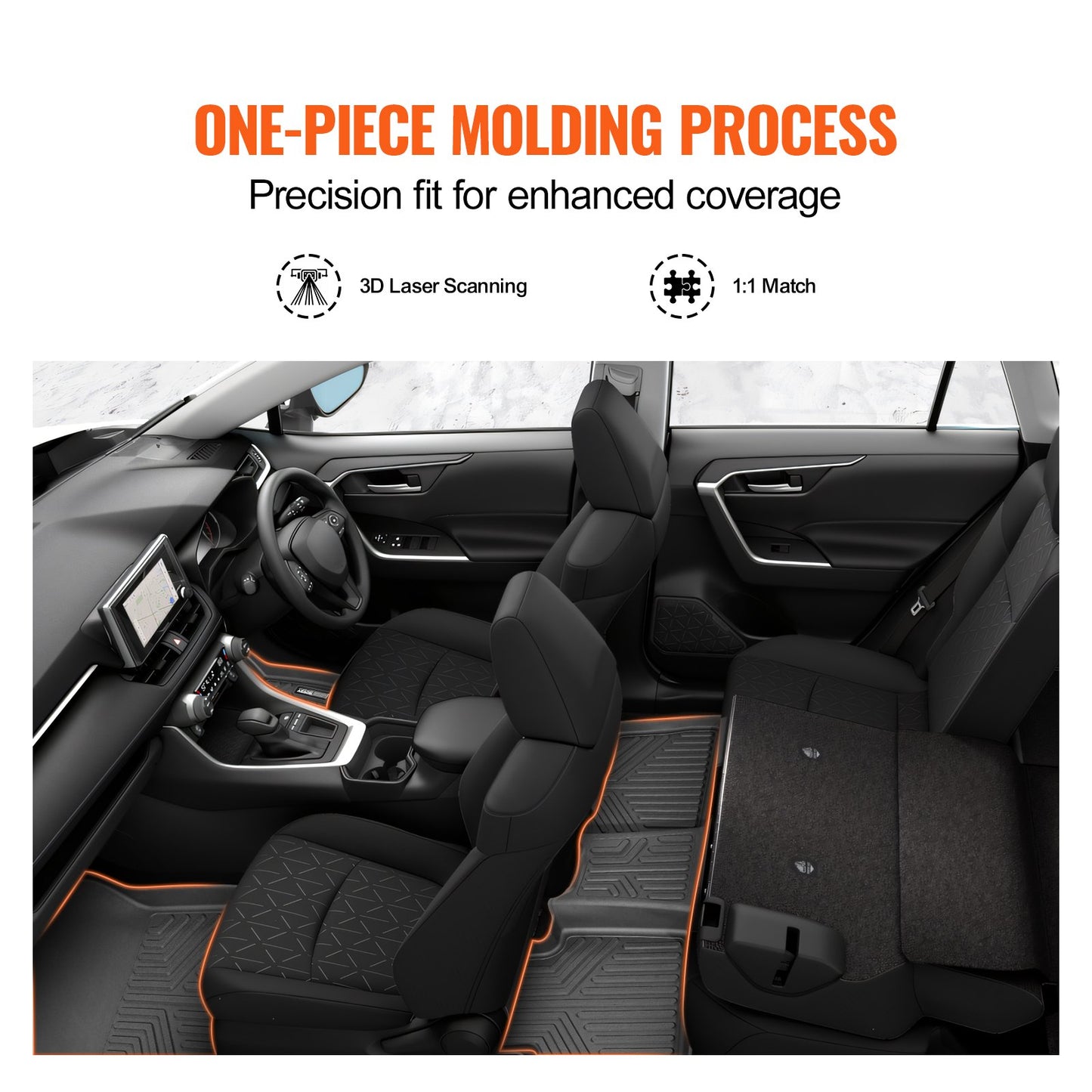 Automotive Floor Mats Fits Toyota RAV4 (Not for Hybrid or Prime) 2019-2024 V952-SUVDBDFTRAV46AZ27V0