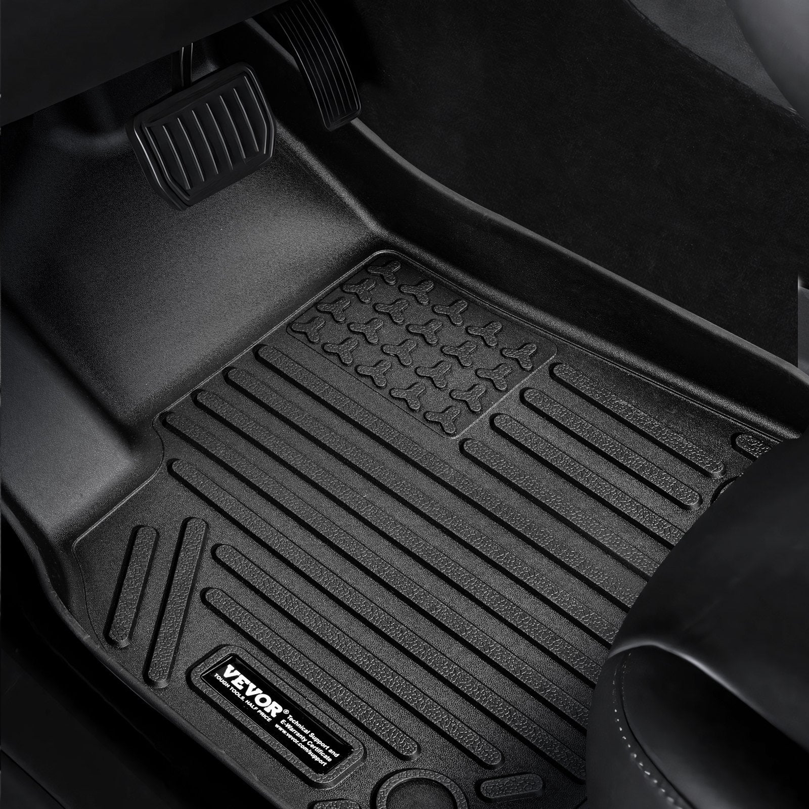 Automotive Floor Mats Fits for Tesla Model Y 2021-2024 3 pcs TPE Liners V952-SUVDBDTSLMODYIWUMV0