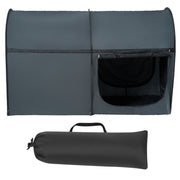 Bed Tent, Pongee Fabric, 4 Doors Breathable Dream Tent with 7 mm Fiber Poles on Bed Privacy, Full Size Block V952-SUXCSZPSMLLM7P2PXV0