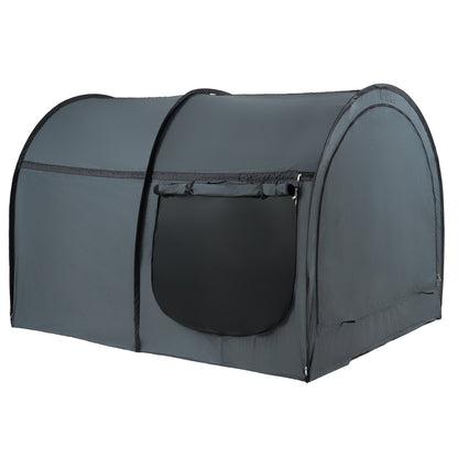 Bed Tent, Pongee Fabric, 4 Doors Breathable Dream Tent with 7 mm Fiber Poles on Bed Privacy, Full Size Block V952-SUXCSZPSMLLMWI7ZOV0