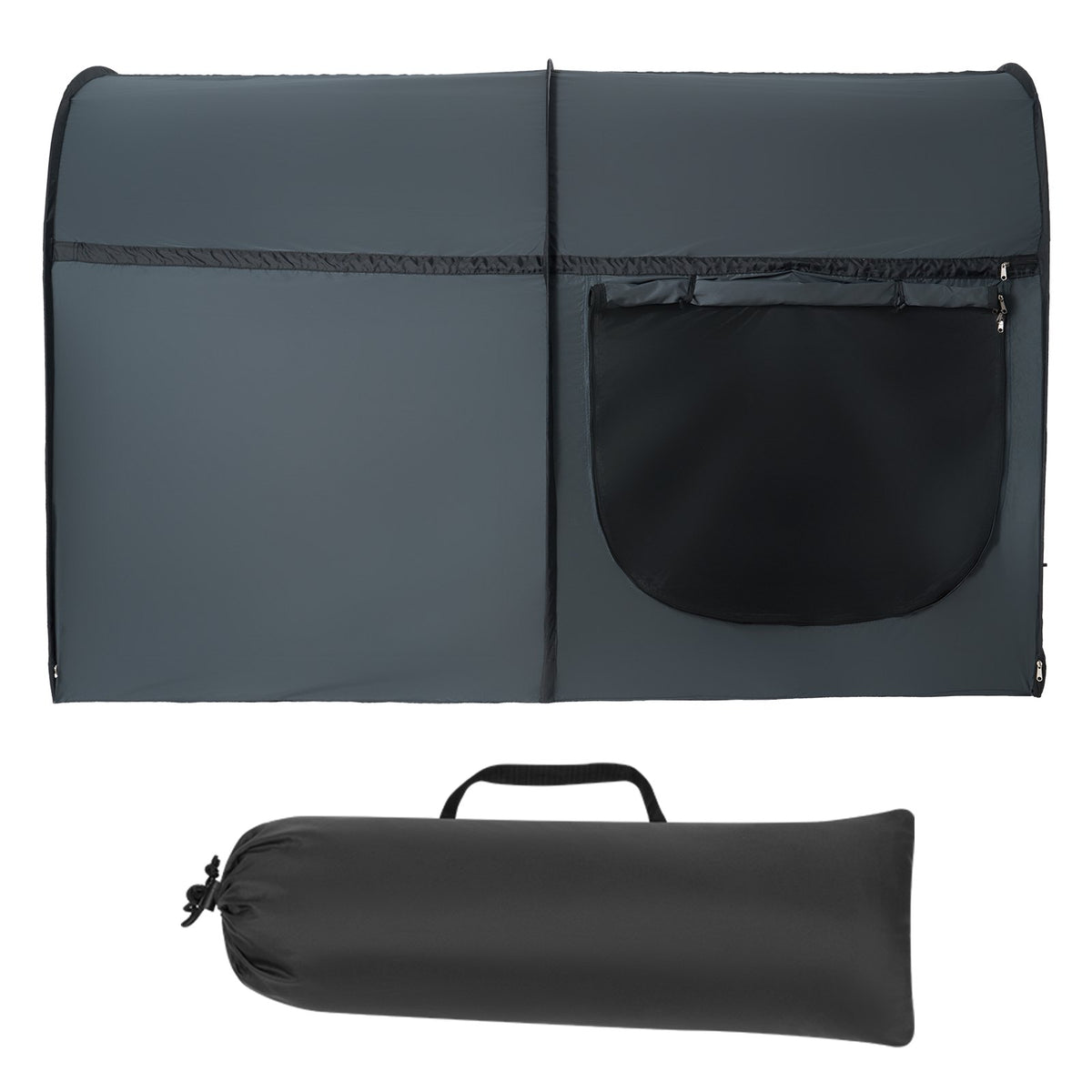 Bed Tent, Pongee Fabric, 4 Doors Breathable Dream Tent with 7 mm Fiber Poles on Bed Privacy, Full Size Block V952-SUXCSZPSMLLMWI7ZOV0