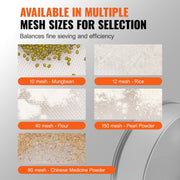 Flour Sieve Fine Mesh, 10 Mesh Flour Sifter, 304 Stainless Steel Fine Mesh Sifter Food-grade, Dia. 12.6" Fine V952-SW10M000000017EWXV0