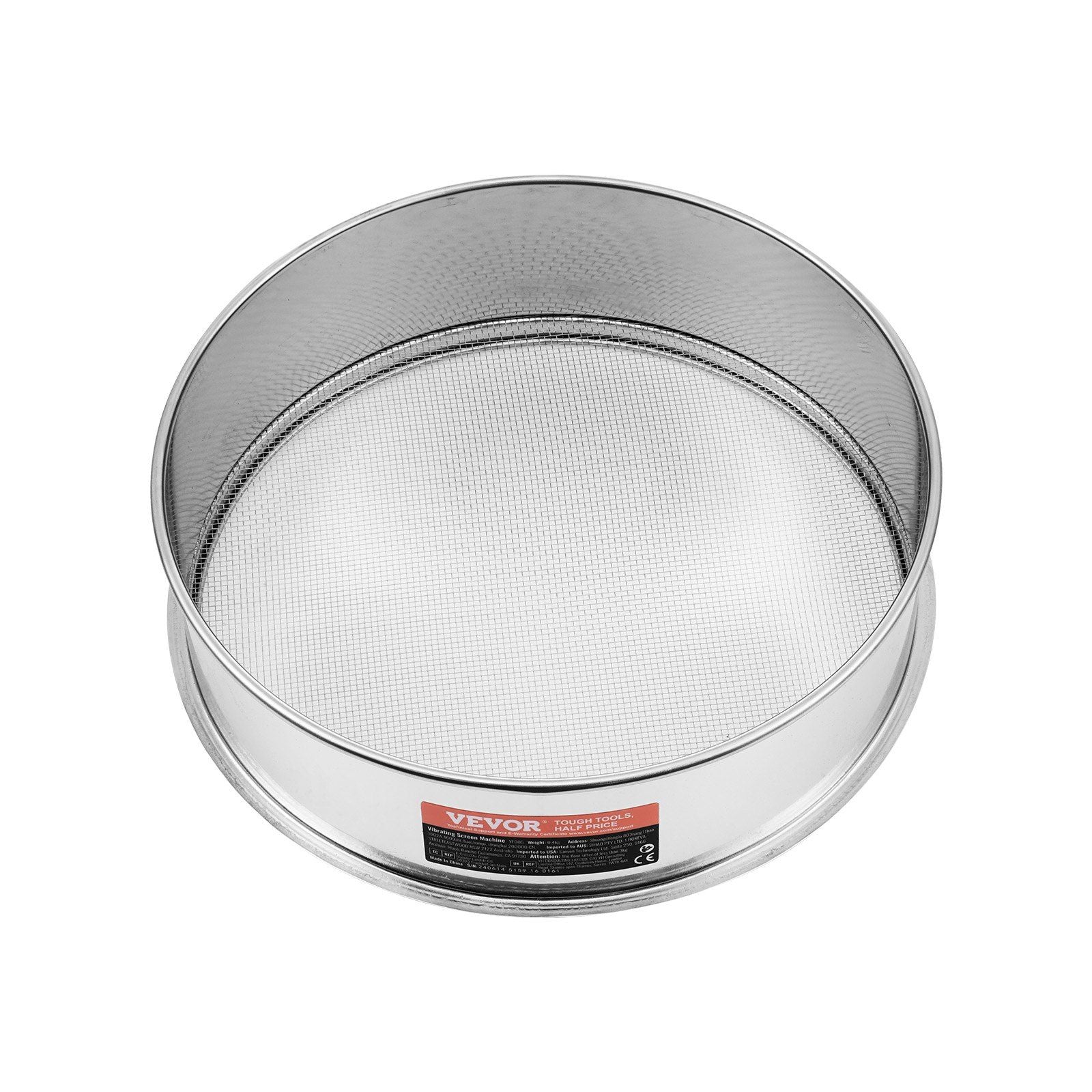 Flour Sieve Fine Mesh, 12 Mesh Flour Sifter, 304 Stainless Steel Fine Mesh Sifter Food-grade, Dia. 12.6" Fine V952-SW12M00000009AFYKV0