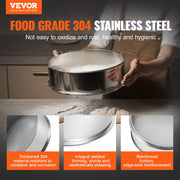 Flour Sieve Fine Mesh, 80 Mesh Flour Sifter, 304 Stainless Steel Fine Mesh Sifter Food-grade, Dia. 12.6" Fine V952-SW80M0000000AYP75V0