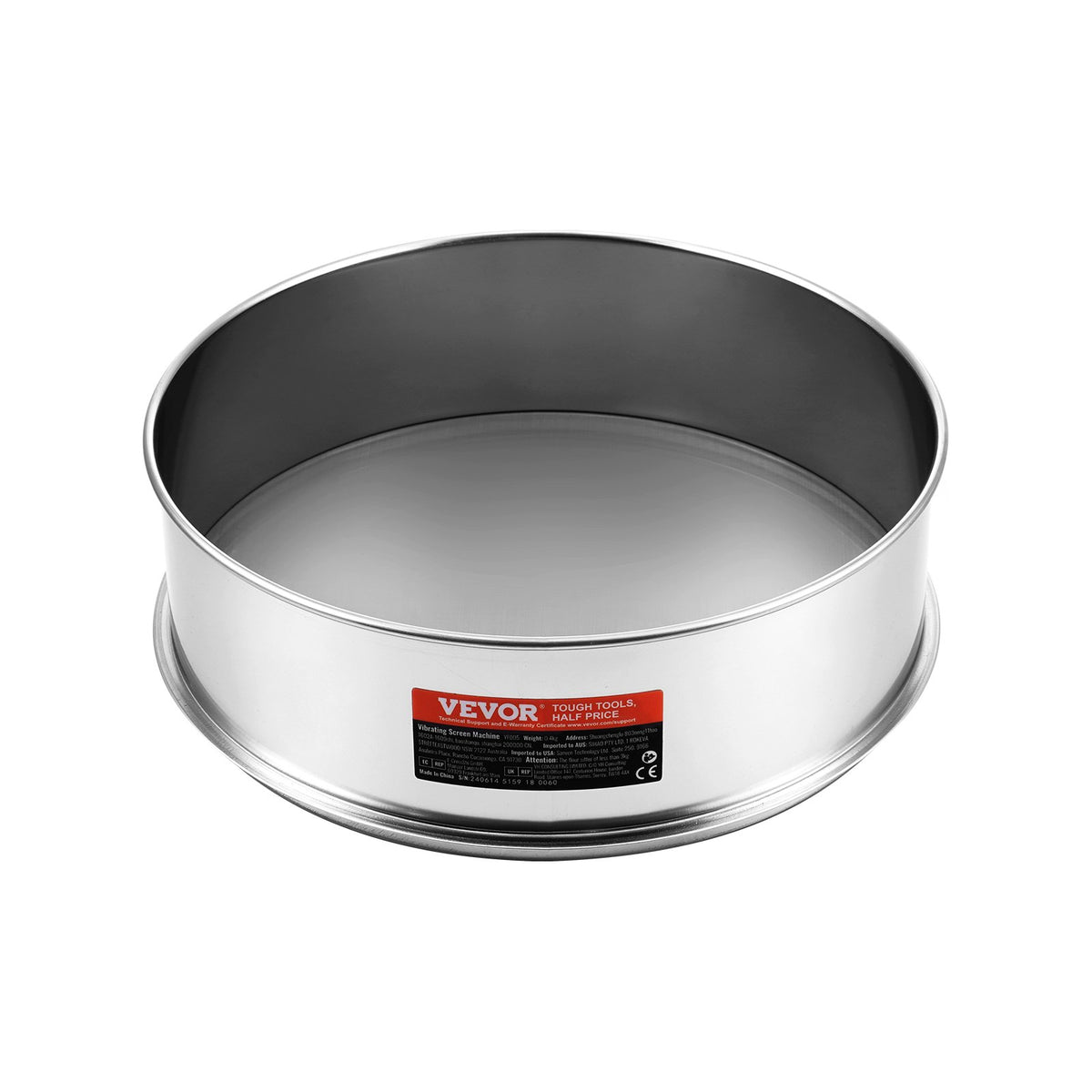 Flour Sieve Fine Mesh, 80 Mesh Flour Sifter, 304 Stainless Steel Fine Mesh Sifter Food-grade, Dia. 12.6" Fine V952-SW80M0000000AYP75V0