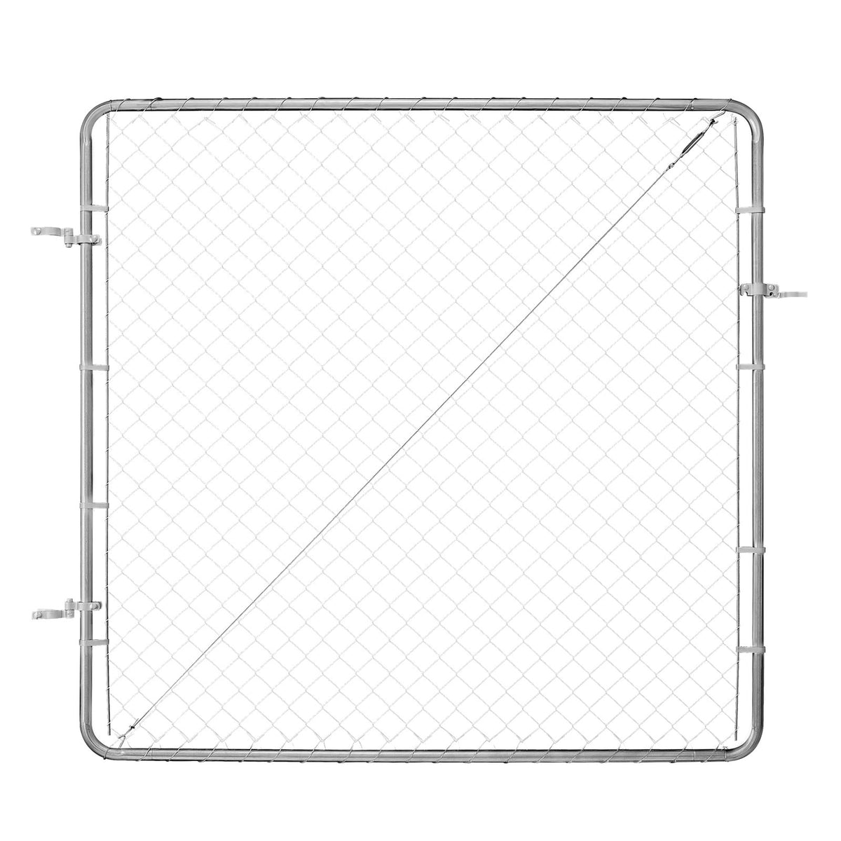 Chain Link Fence Gate, 70 x 72 in, Adjustable Chain Link Fence Panel, Fit 3 ft (W) x 4 ft (H) Garden Fence V952-SWHYM7072INCM7PVRV0