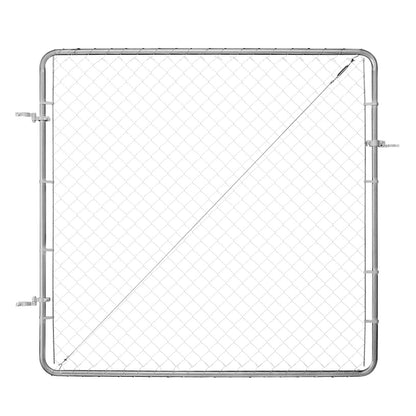 Chain Link Fence Gate, 70 x 72 in, Adjustable Chain Link Fence Panel, Fit 3 ft (W) x 4 ft (H) Garden Fence V952-SWHYM7072INCM7PVRV0