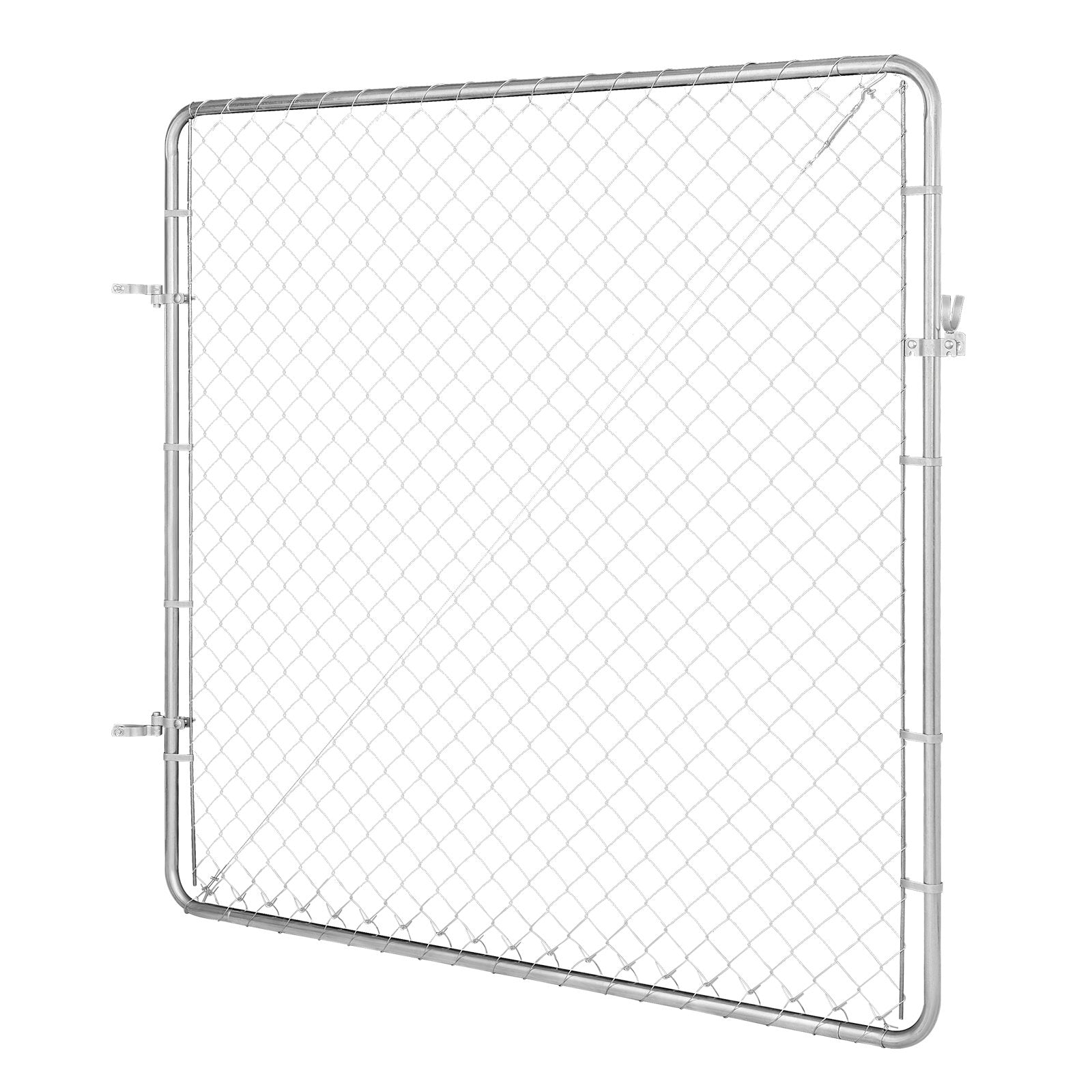 Chain Link Fence Gate, 70 x 72 in, Adjustable Chain Link Fence Panel, Fit 3 ft (W) x 4 ft (H) Garden Fence V952-SWHYM7072INCM7PVRV0