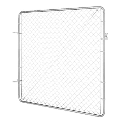 Chain Link Fence Gate, 70 x 72 in, Adjustable Chain Link Fence Panel, Fit 3 ft (W) x 4 ft (H) Garden Fence V952-SWHYM7072INCM7PVRV0
