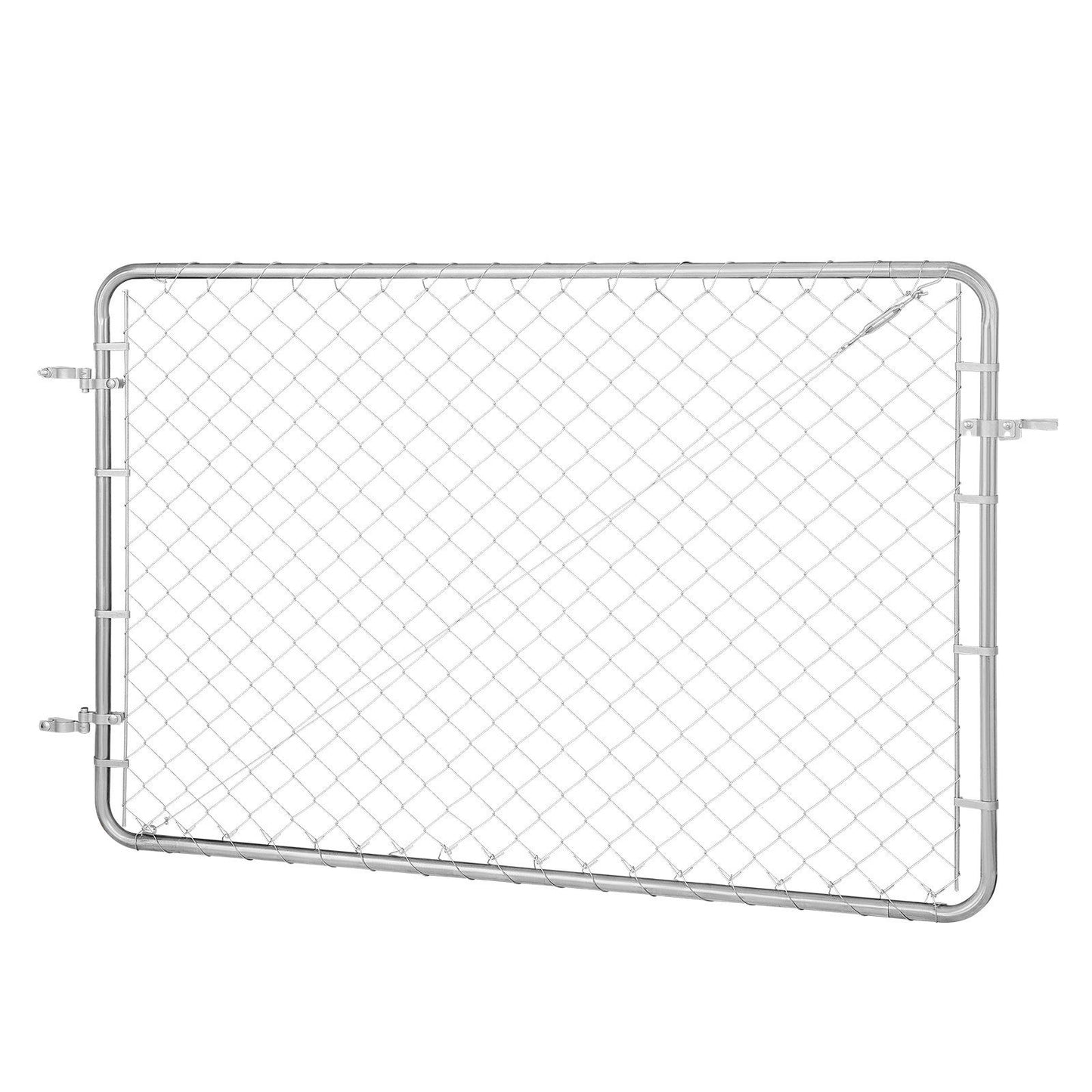 Chain Link Fence Gate, 183 x 122 cm, Adjustable Chain Link Fence Panel, Fit 67-183 cm (W) x 183 cm (H) Garden V952-SWHYM7248INC0PSZBV0