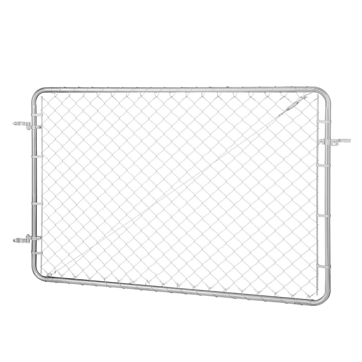 Chain Link Fence Gate, 183 x 122 cm, Adjustable Chain Link Fence Panel, Fit 67-183 cm (W) x 183 cm (H) Garden V952-SWHYM7248INC0PSZBV0
