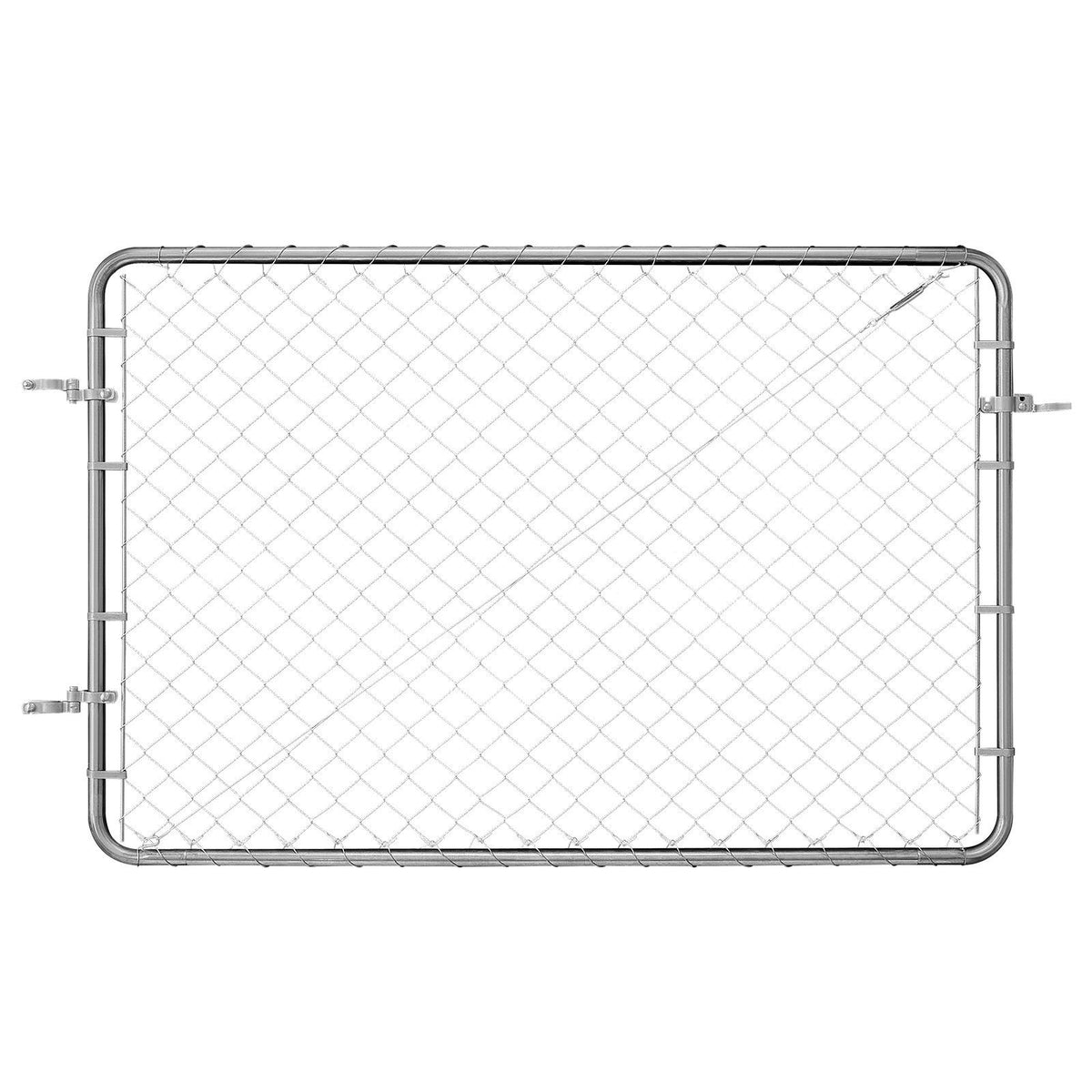 Chain Link Fence Gate, 183 x 122 cm, Adjustable Chain Link Fence Panel, Fit 67-183 cm (W) x 183 cm (H) Garden V952-SWHYM7248INC0PSZBV0
