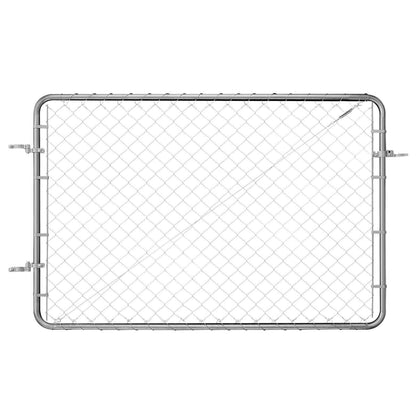 Chain Link Fence Gate, 183 x 122 cm, Adjustable Chain Link Fence Panel, Fit 67-183 cm (W) x 183 cm (H) Garden V952-SWHYM7248INC0PSZBV0