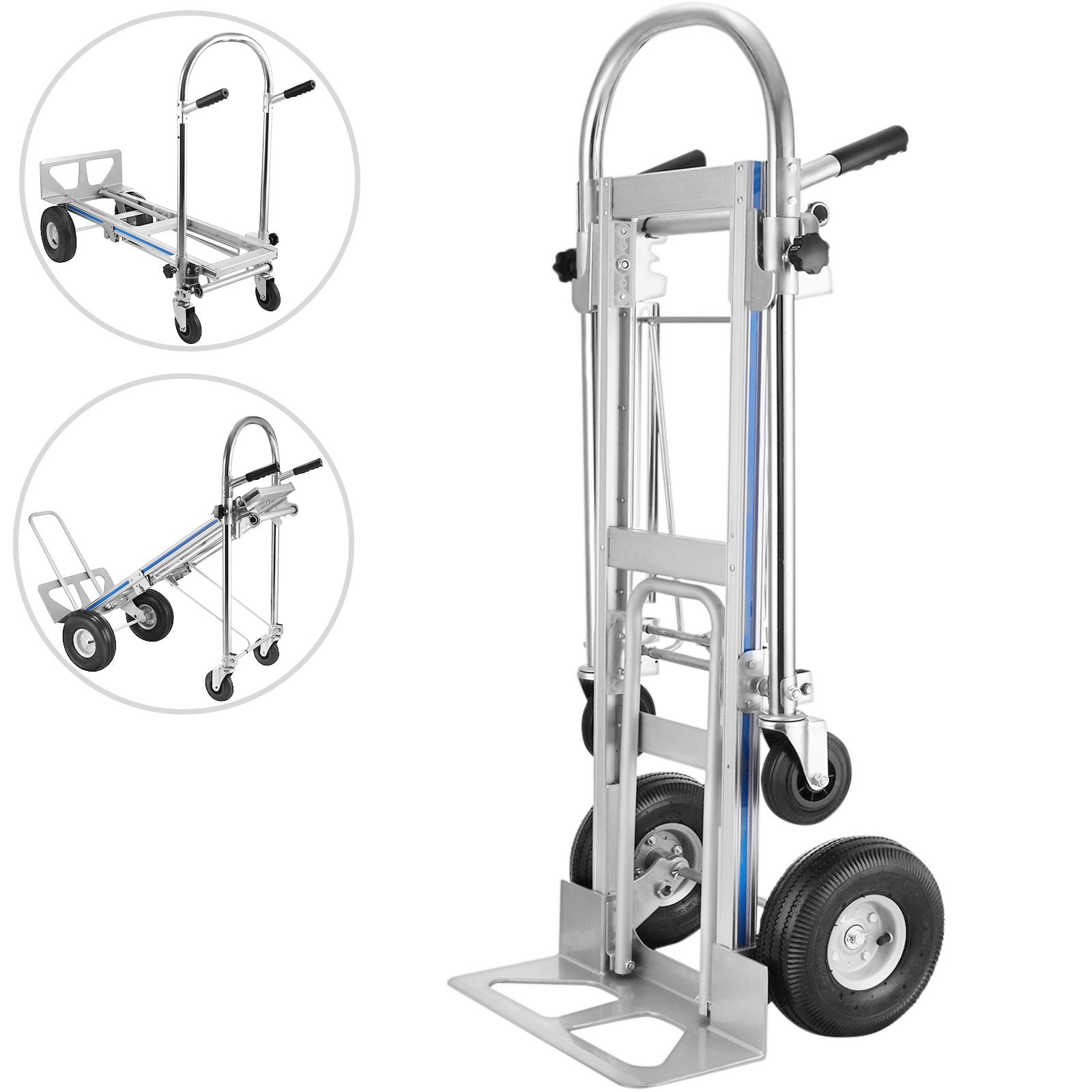 Aluminum Hand Truck 3 in 1 Folding Hand Truck Convertible Hand Truck and Dolly V952-SX-3IN1LHJZDC0001V0