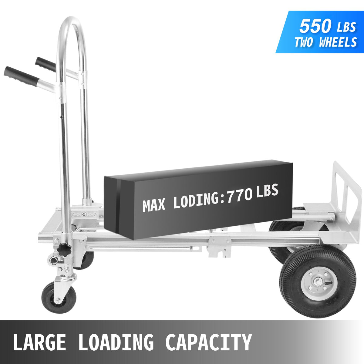 Aluminum Hand Truck 3 in 1 Folding Hand Truck Convertible Hand Truck and Dolly V952-SX-3IN1LHJZDC0001V0