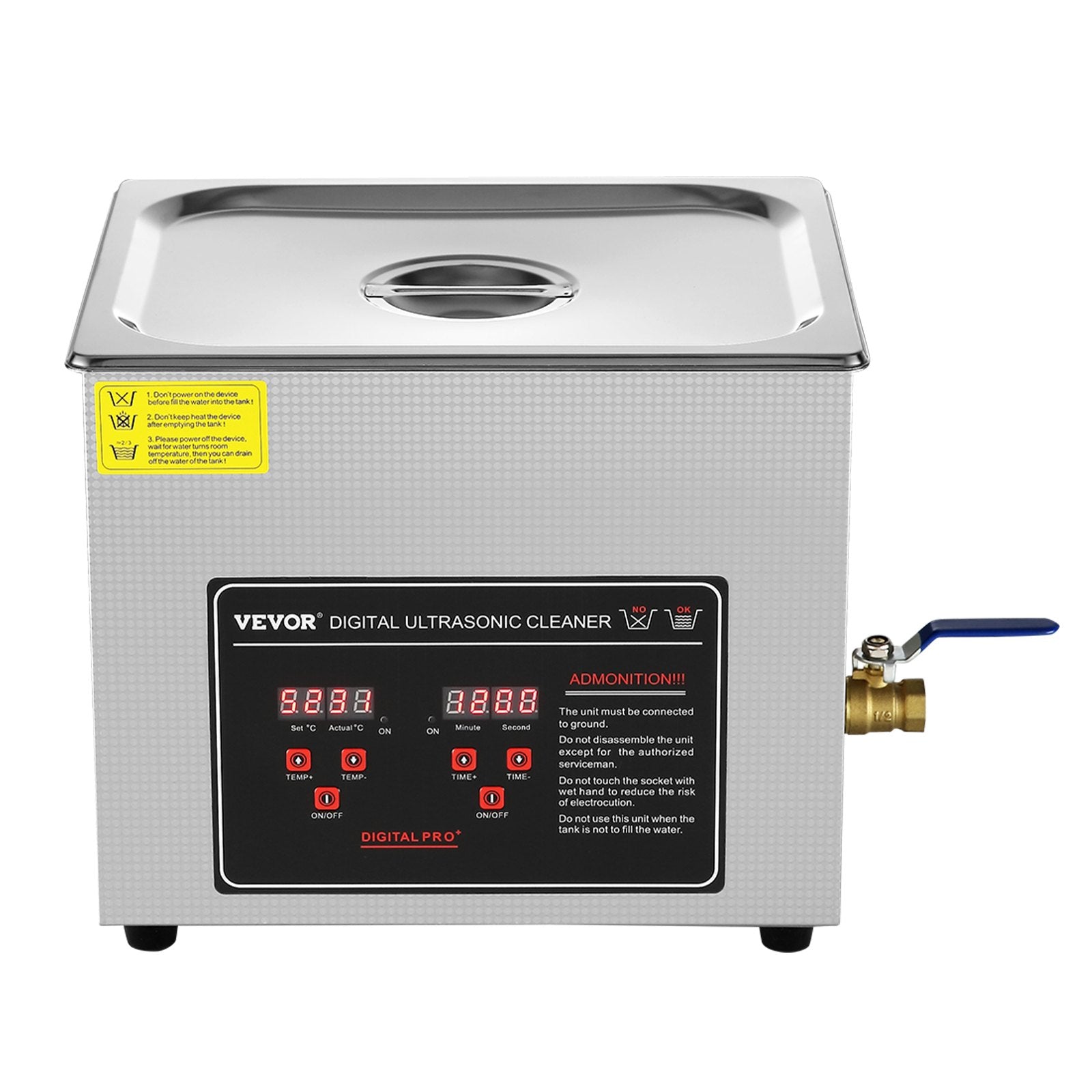 Ultrasonic Cleaner with Digital Timer & Heater, Professional Ultra Sonic Jewelry Cleaner, Stainless Steel V952-SXCSBQXJ10L02FU3NV3