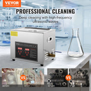 Ultrasonic Cleaner with Digital Timer & Heater, Professional Ultra Sonic Jewelry Cleaner, Stainless Steel V952-SXCSBQXJ10L02FU3NV3