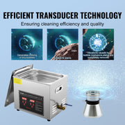 Ultrasonic Cleaner with Digital Timer & Heater, Professional Ultra Sonic Jewelry Cleaner, Stainless Steel V952-SXCSBQXJ10L02FU3NV3