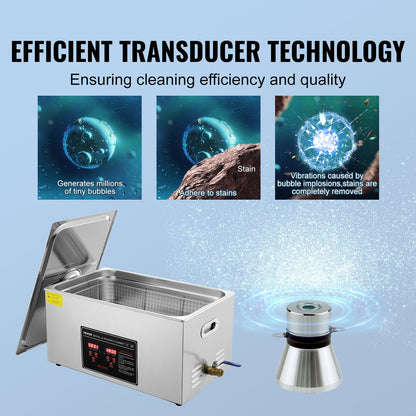 22L Ultrasonic Cleaner with Timer Heating Machine Digital Sonic Cleaner V952-SXCSBQXJ22L0V8PINV3