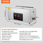 22L Ultrasonic Cleaner with Timer Heating Machine Digital Sonic Cleaner V952-SXCSBQXJ22L0V8PINV3