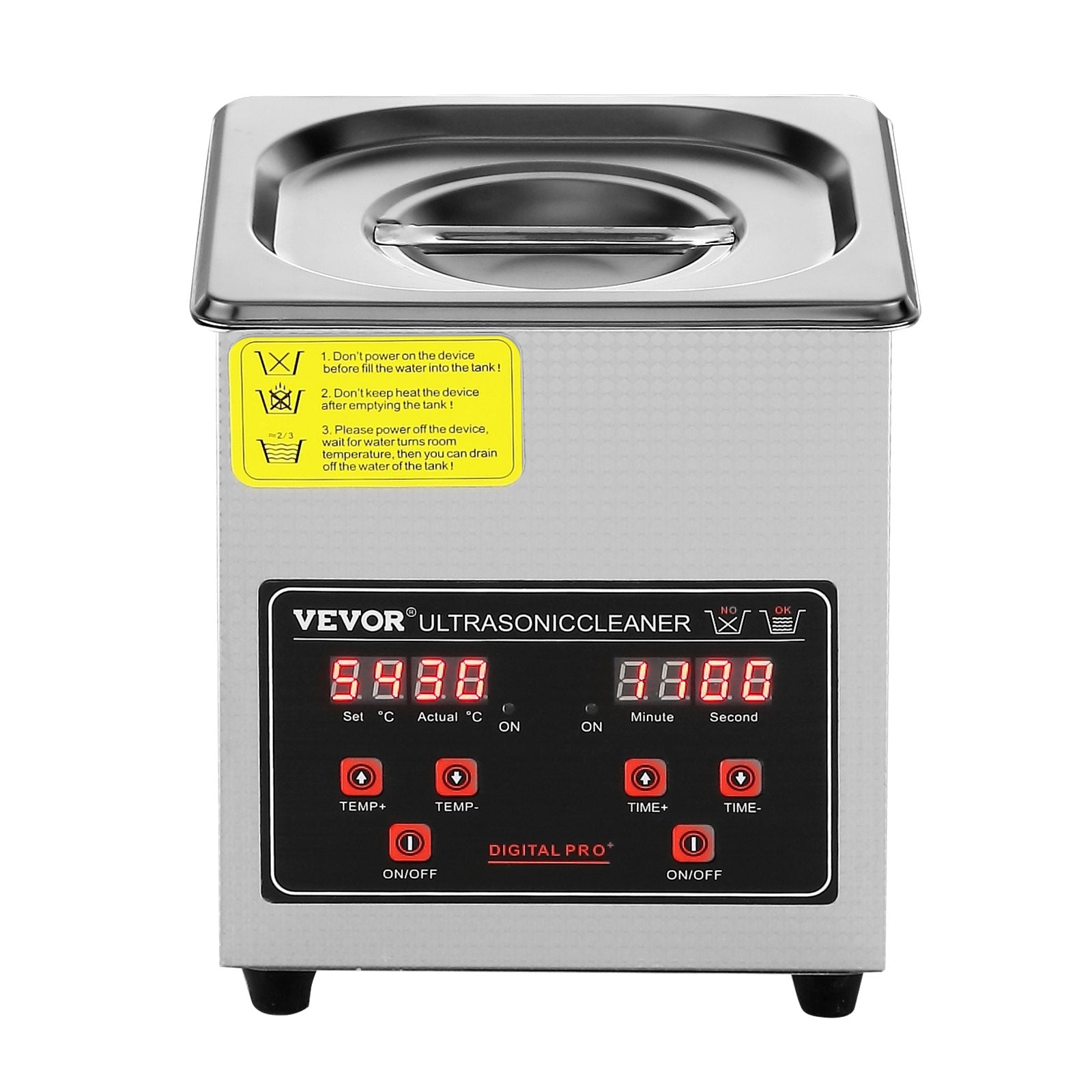 Ultrasonic Cleaner with Digital Timer & Heater, Professional Ultra Sonic Jewelry Cleaner, Stainless Steel V952-SXCSBQXJ2L00KDK76V3