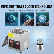 Ultrasonic Cleaner with Digital Timer & Heater, Professional Ultra Sonic Jewelry Cleaner, Stainless Steel V952-SXCSBQXJ2L00KDK76V3