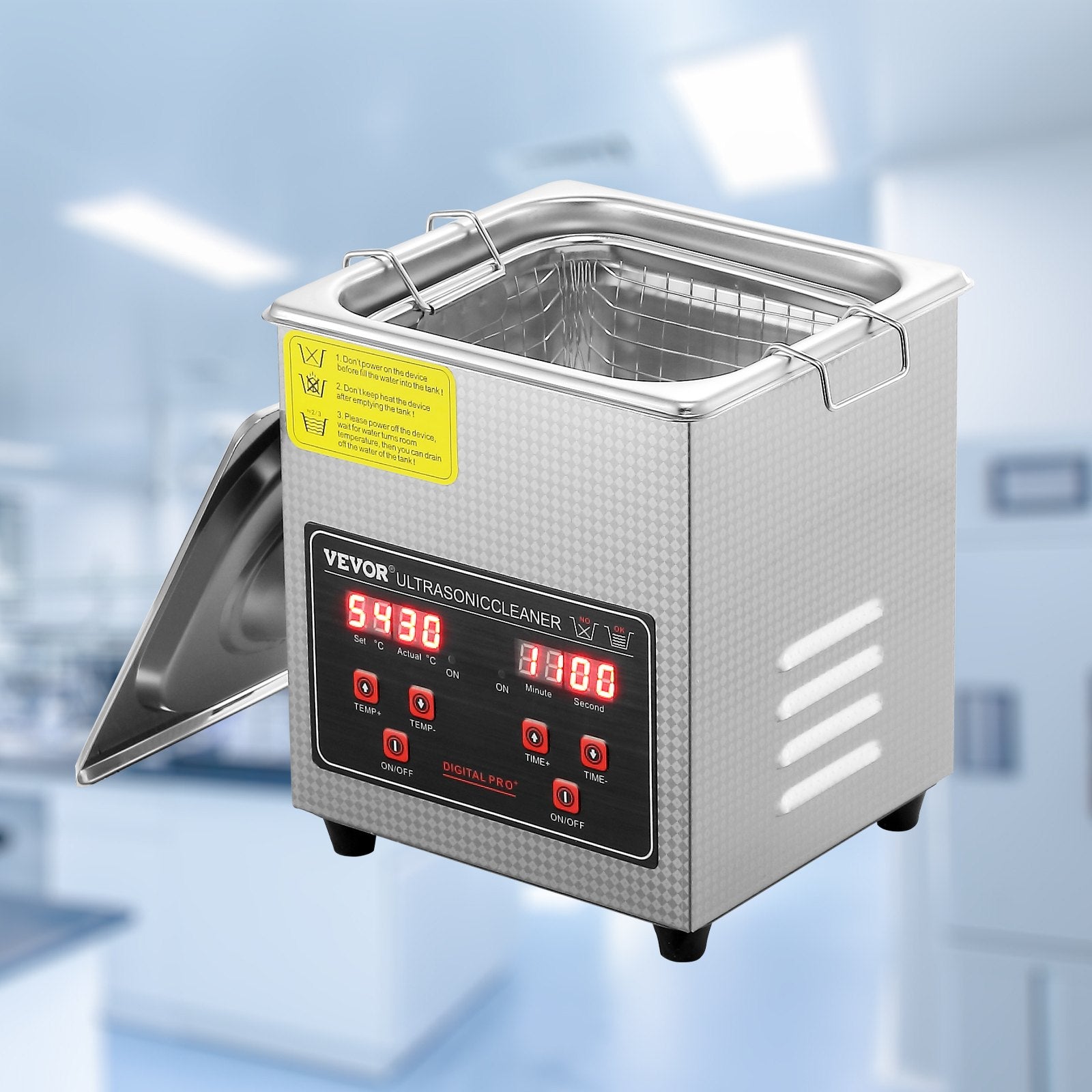Ultrasonic Cleaner with Digital Timer & Heater, Professional Ultra Sonic Jewelry Cleaner, Stainless Steel V952-SXCSBQXJ2L00KDK76V3
