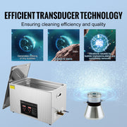 Ultrasonic Cleaner with Digital Timer & Heater, Professional Ultra Sonic Jewelry Cleaner, Stainless Steel V952-SXCSBQXJ30L004J75V3