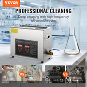 Ultrasonic Cleaner with Digital Timer & Heater, Professional Ultra Sonic Jewelry Cleaner, Stainless Steel V952-SXCSBQXJ6L00KPIORV3